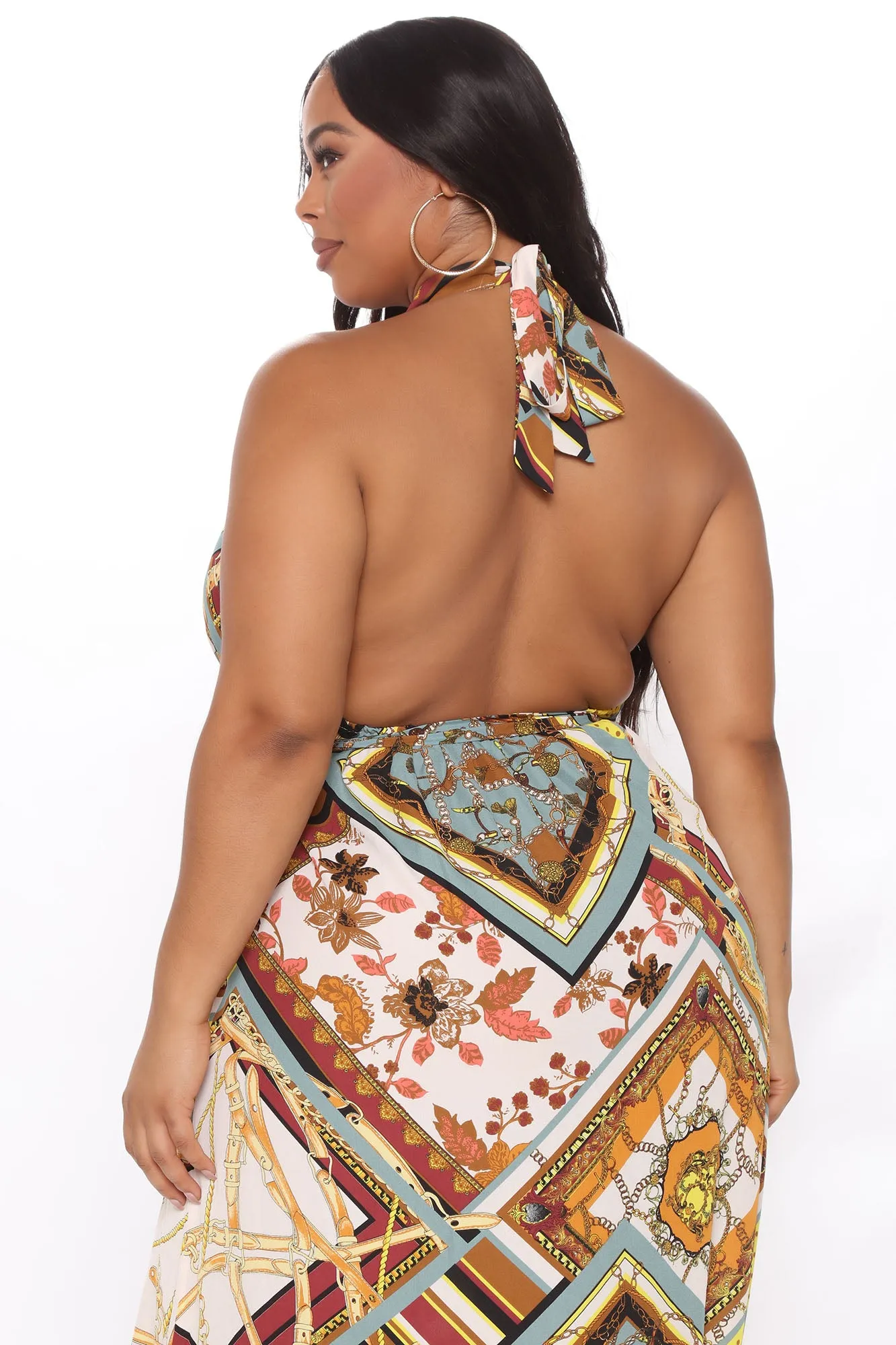 Alexia Maxi Dress - Brown/combo