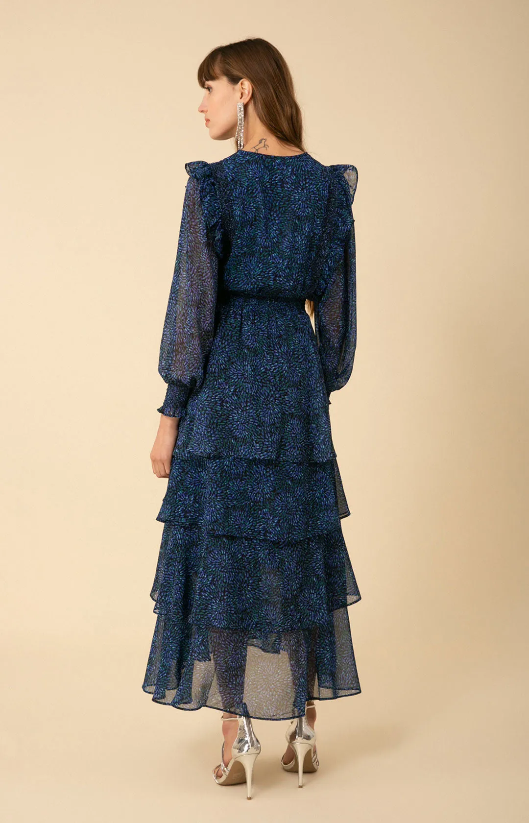 Alma Tiered Chiffon Dress