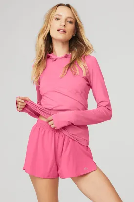 Alosoft Hooded Runner Long Sleeve - Pink Fuchsia