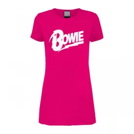 Amplified Womens/Ladies David Bowie Logo T-Shirt Dress