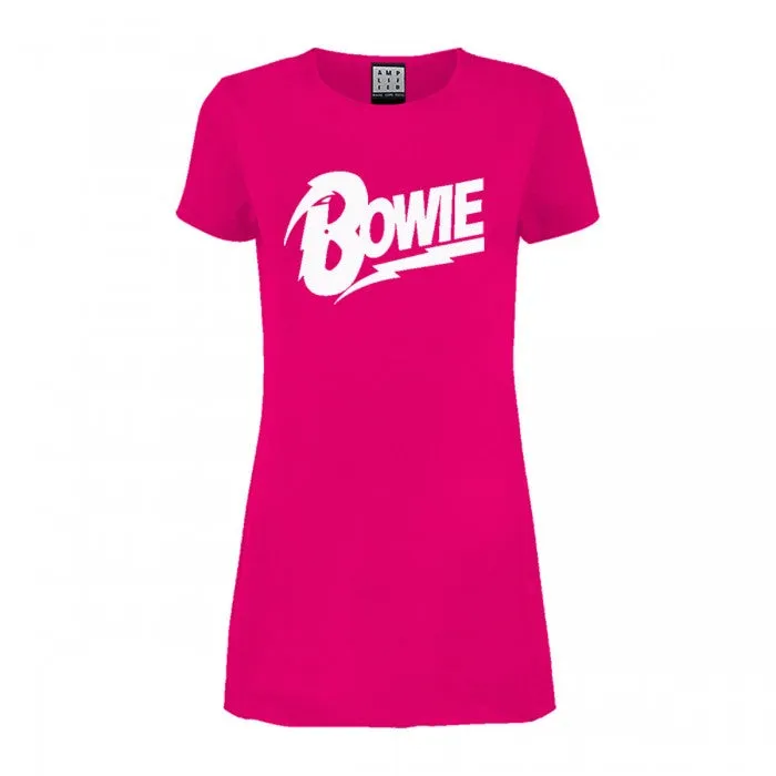 Amplified Womens/Ladies David Bowie Logo T-Shirt Dress