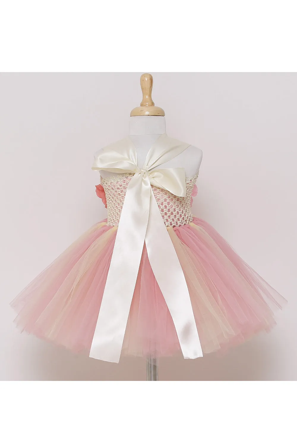 Blush pink knee length tutu dress