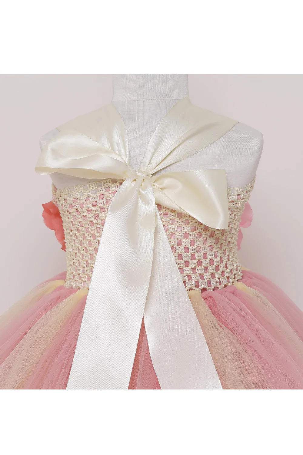 Blush pink knee length tutu dress