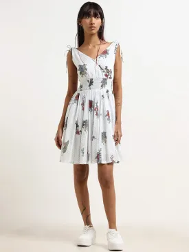 Bombay Paisley Off-White Printed Cotton Dress