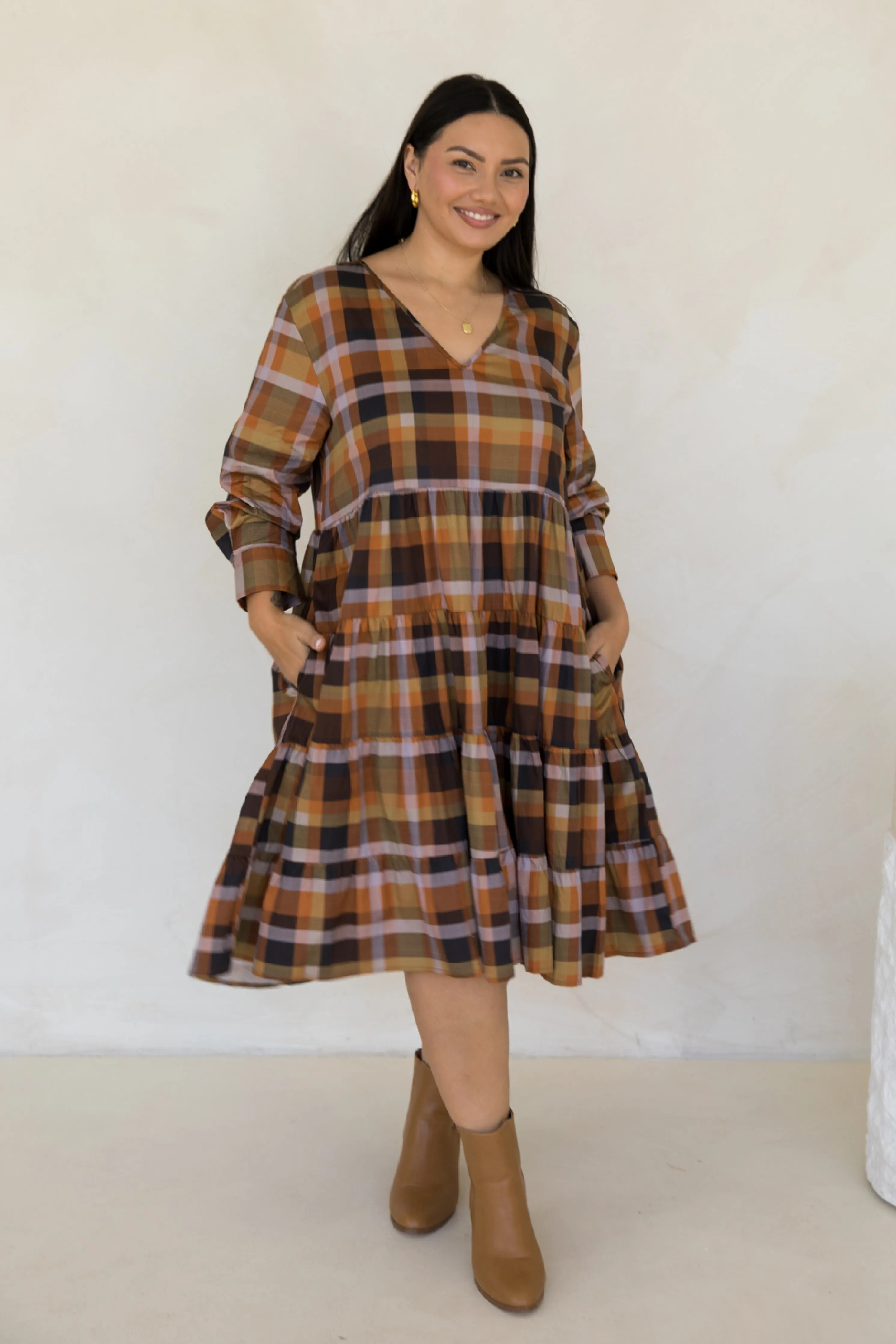Bonita Dress | Fall Check | FINAL SALE