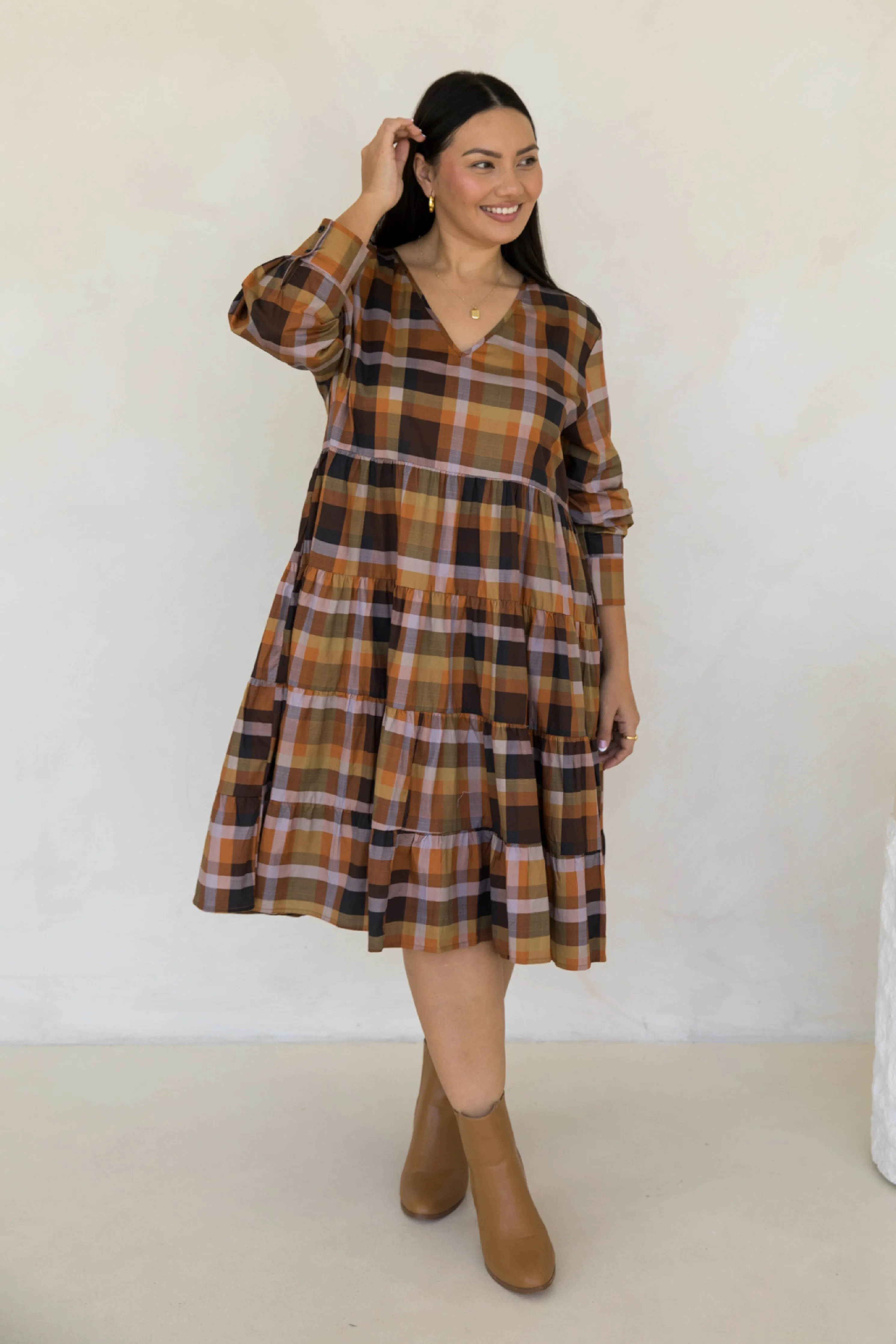Bonita Dress | Fall Check | FINAL SALE