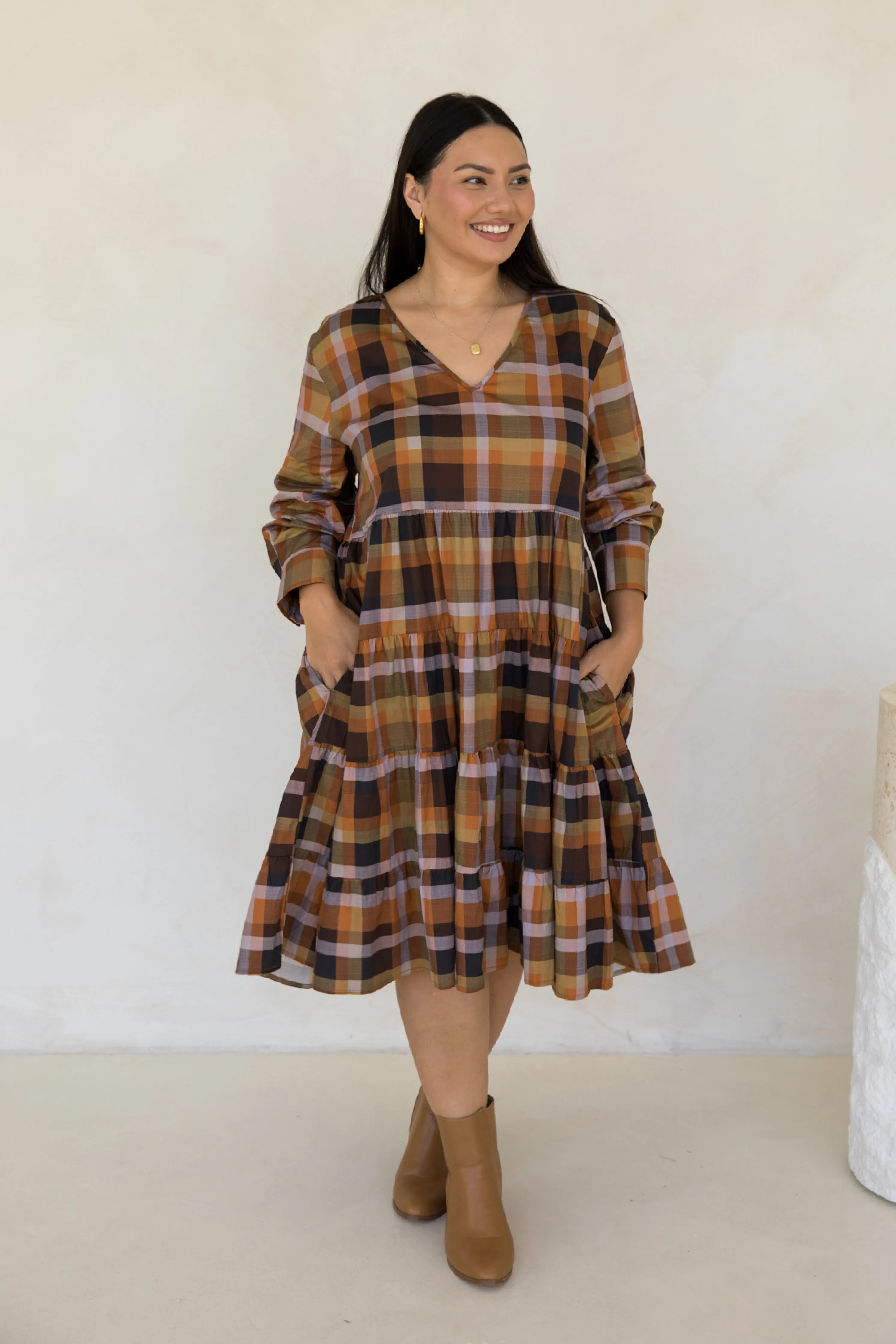 Bonita Dress | Fall Check | FINAL SALE