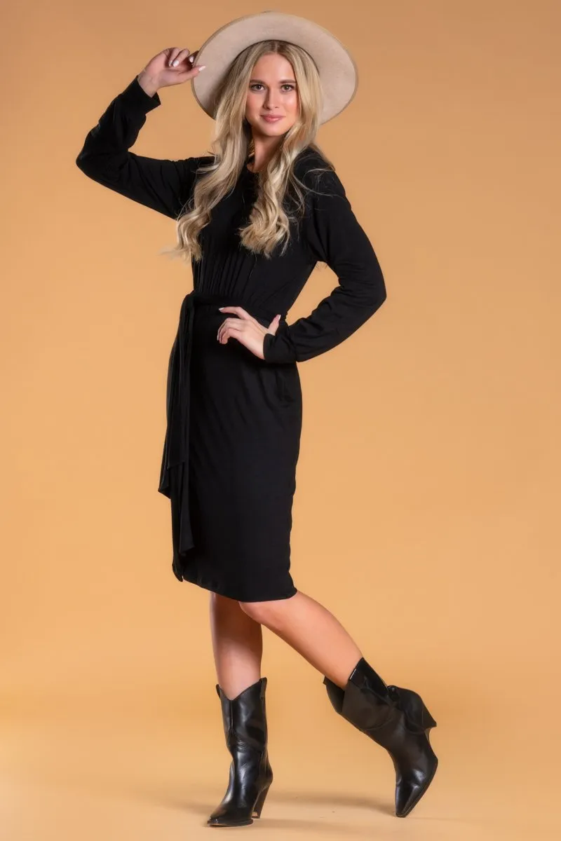 Brigitte Brianna Long Sleeve Jersey Dress