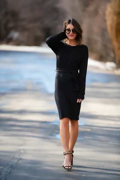 Brigitte Brianna Long Sleeve Jersey Dress