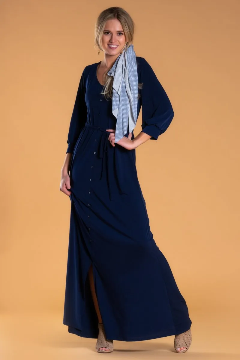 Brigitte Brianna V-Neck Maxi Dress