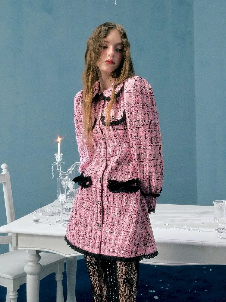 Bubble Sleeve Waist Cinching Dress【s0000005142】