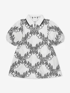 Burberry Girls Alesea Crest Dress in White