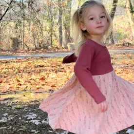 Burgundy & Pink Sheila Dress