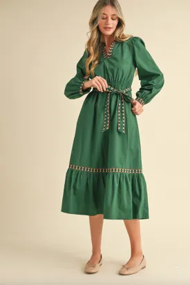 Carolina Contrast Midi Dress