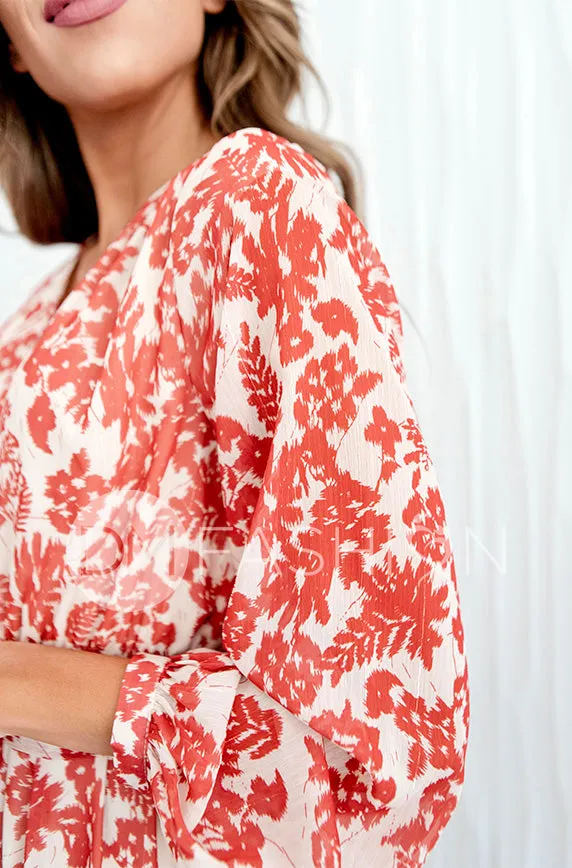 Chanel Autumn Floral Gold Stripe Maxi - DM Exclusive- Nursing Friendly- Maternity Friendly- Restocked