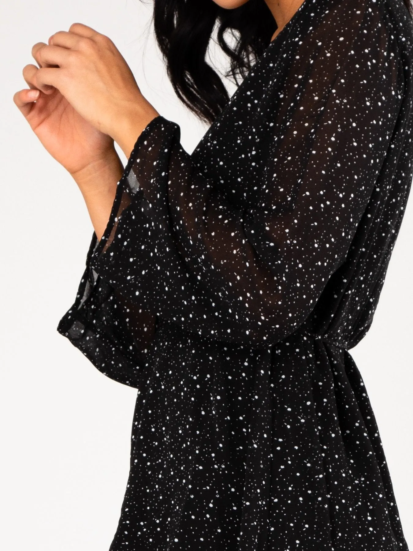 Charmed Long Sleeve Dress - Black