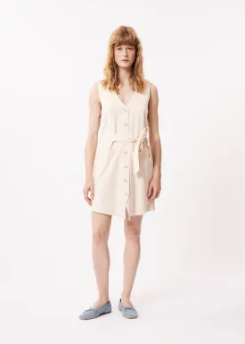 Cicilia Sleevless Belted Button Down Dress
