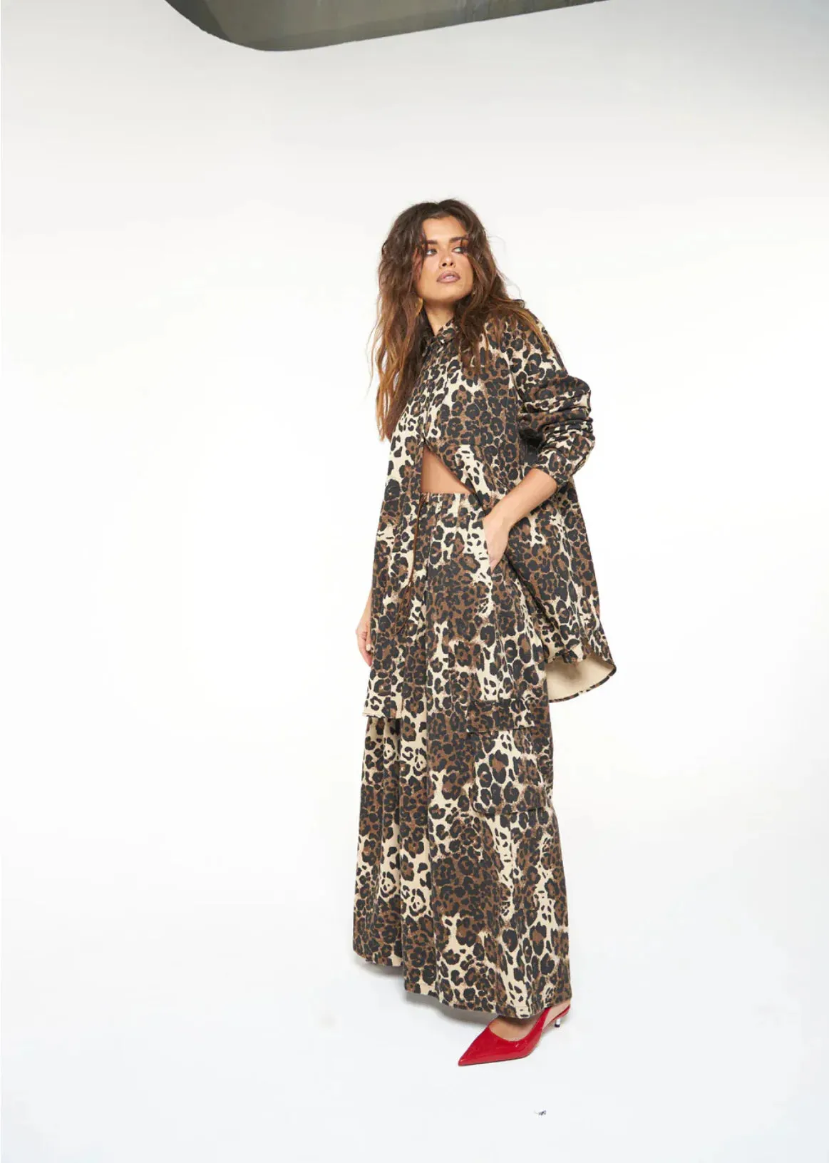 Clyde Shirt - Leopard Denim