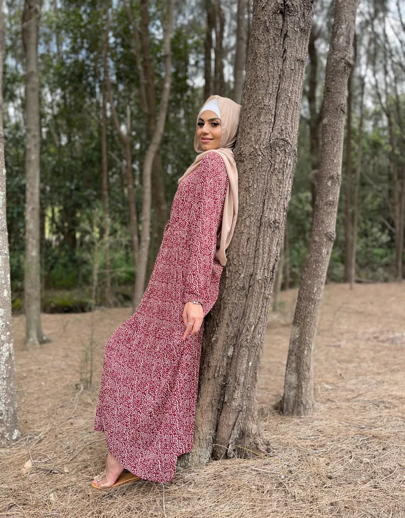 Crinkled Polka Dress