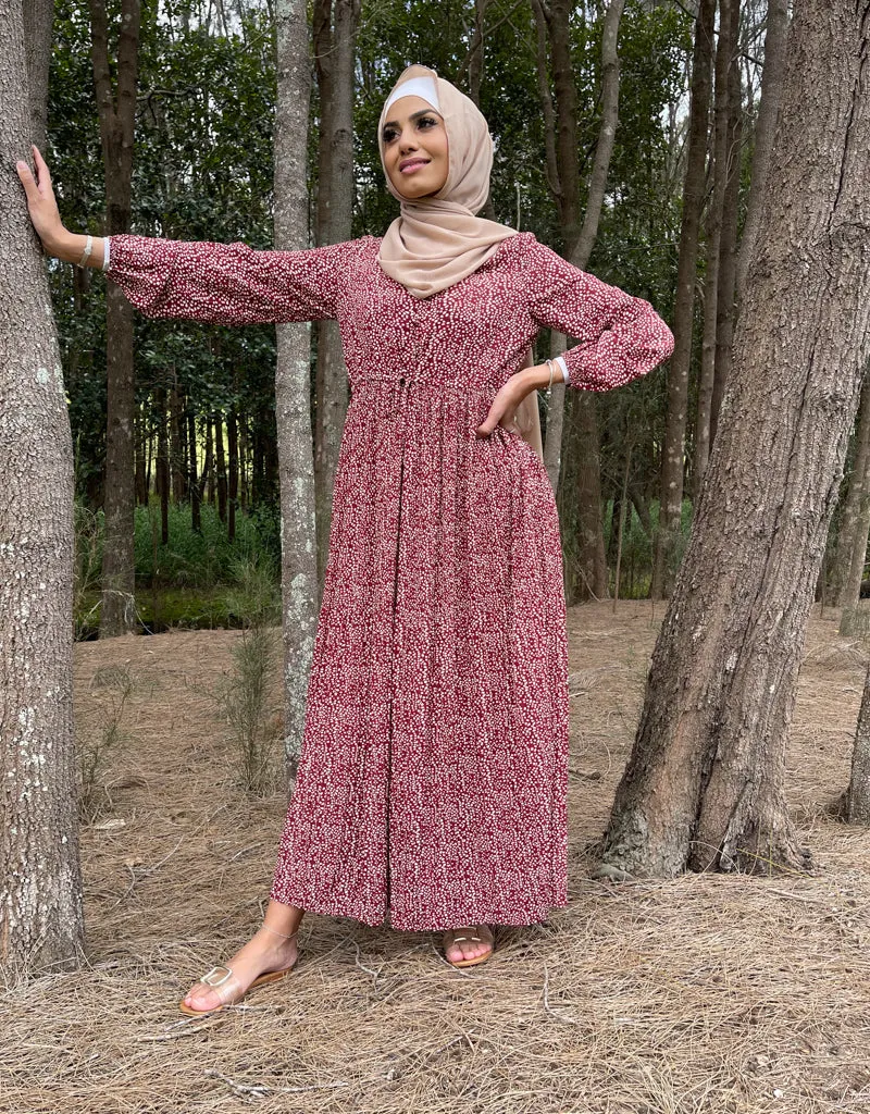 Crinkled Polka Dress