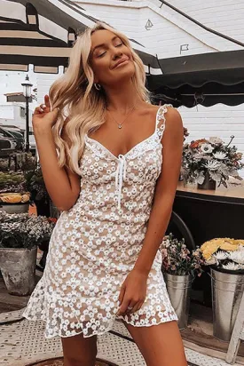 Dunnmall Floral Season Sleevelss Mini Dress