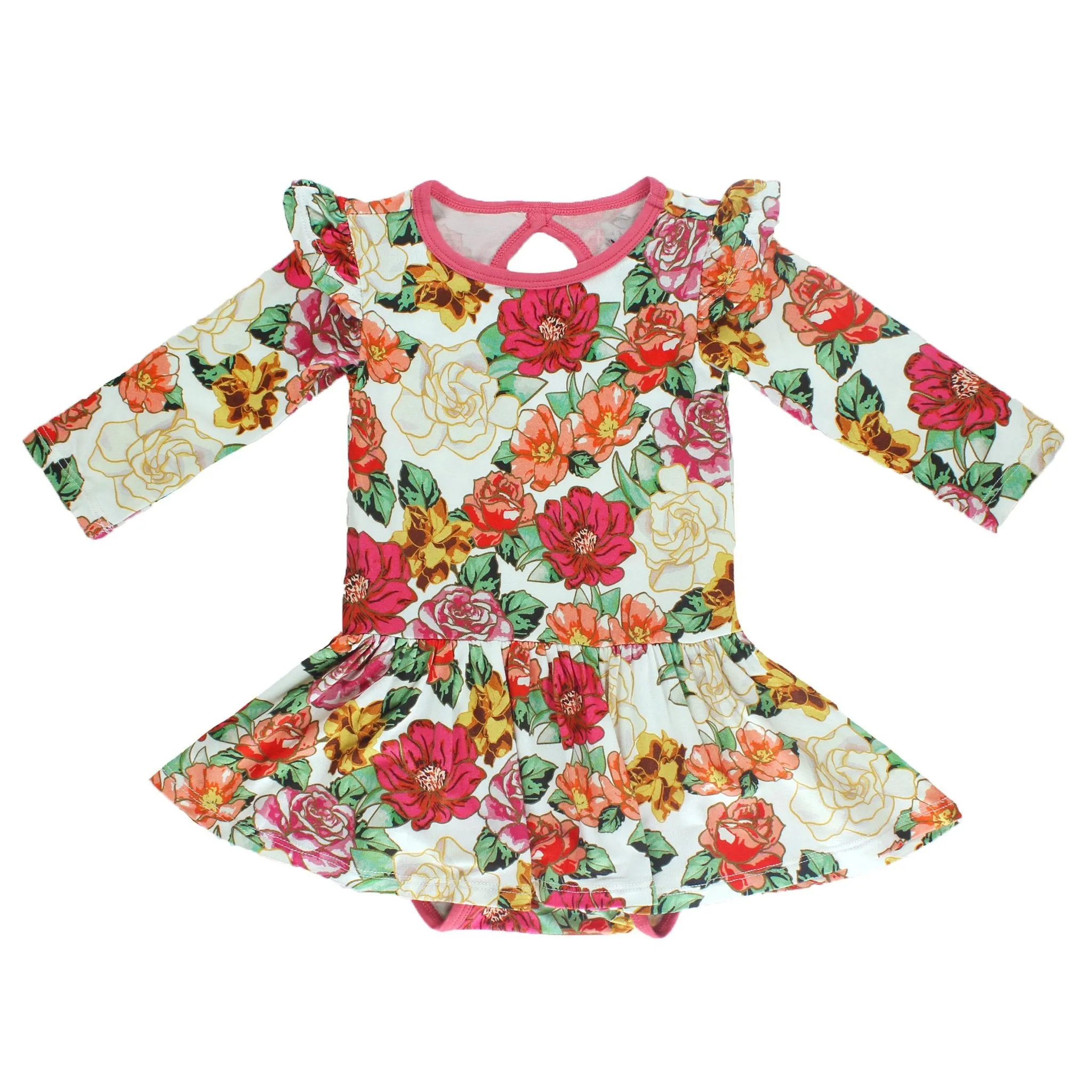Fall In Love Twirling Bodysuit Dress (3M-24M)