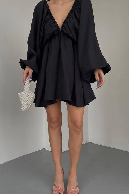 Feeling So Sweet V-neck Long Sleeve Mini Dress - 7 Colors