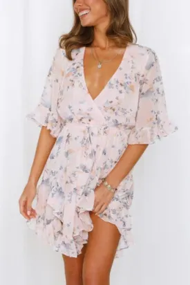 Floral Printed Ruffled Mini Dress *Online Only*