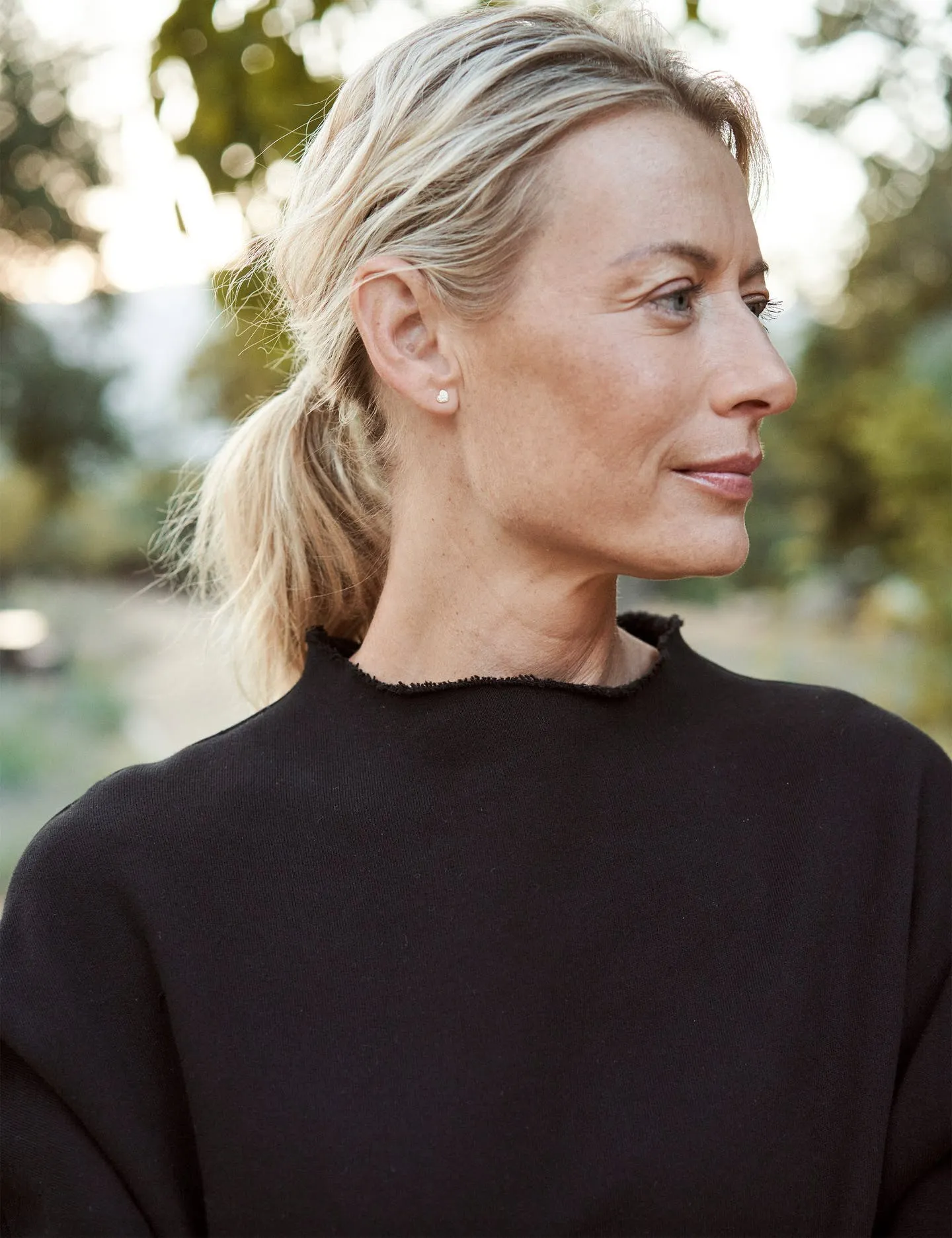 Frank & Eileen - Funnel Neck Dress in Black