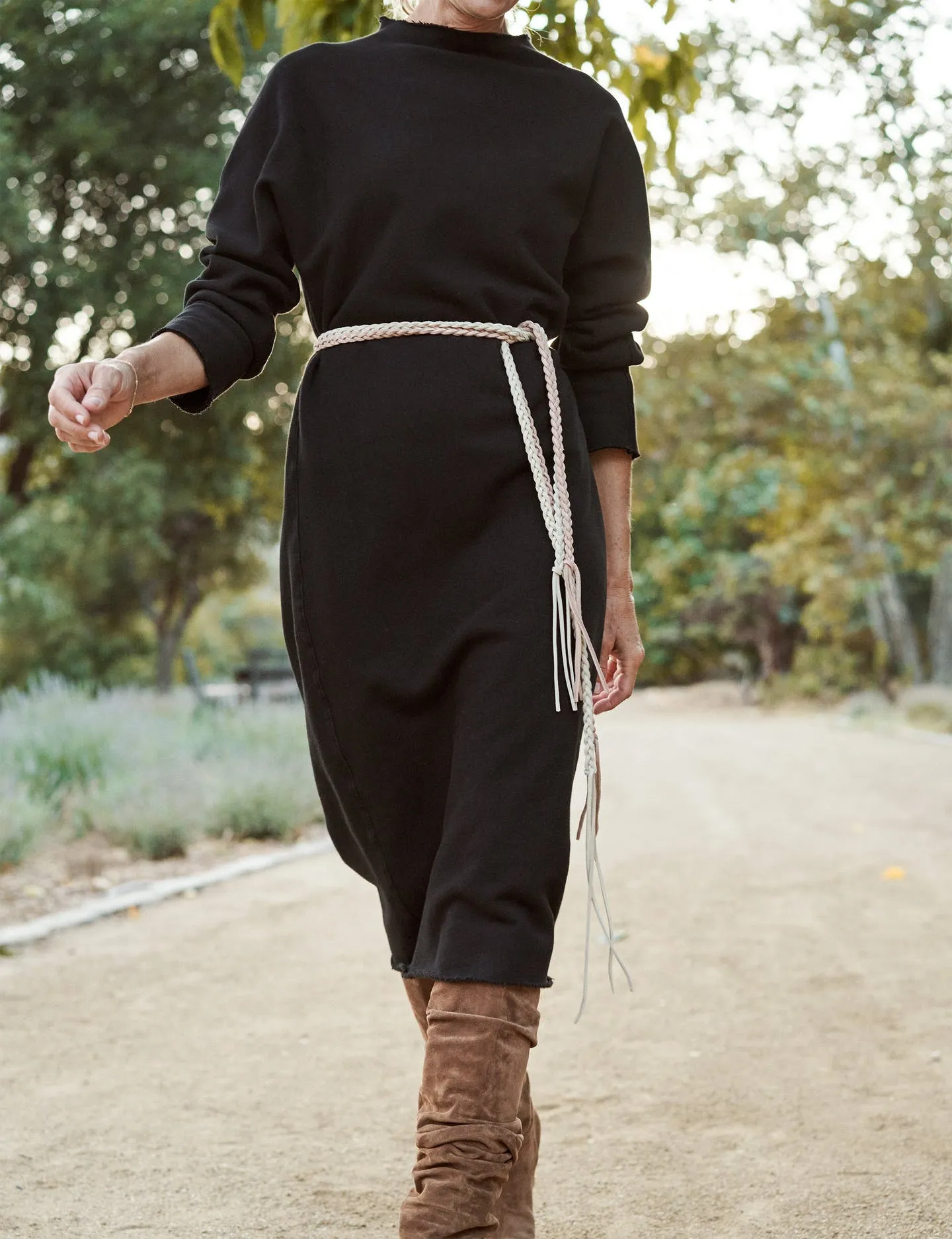 Frank & Eileen - Funnel Neck Dress in Black