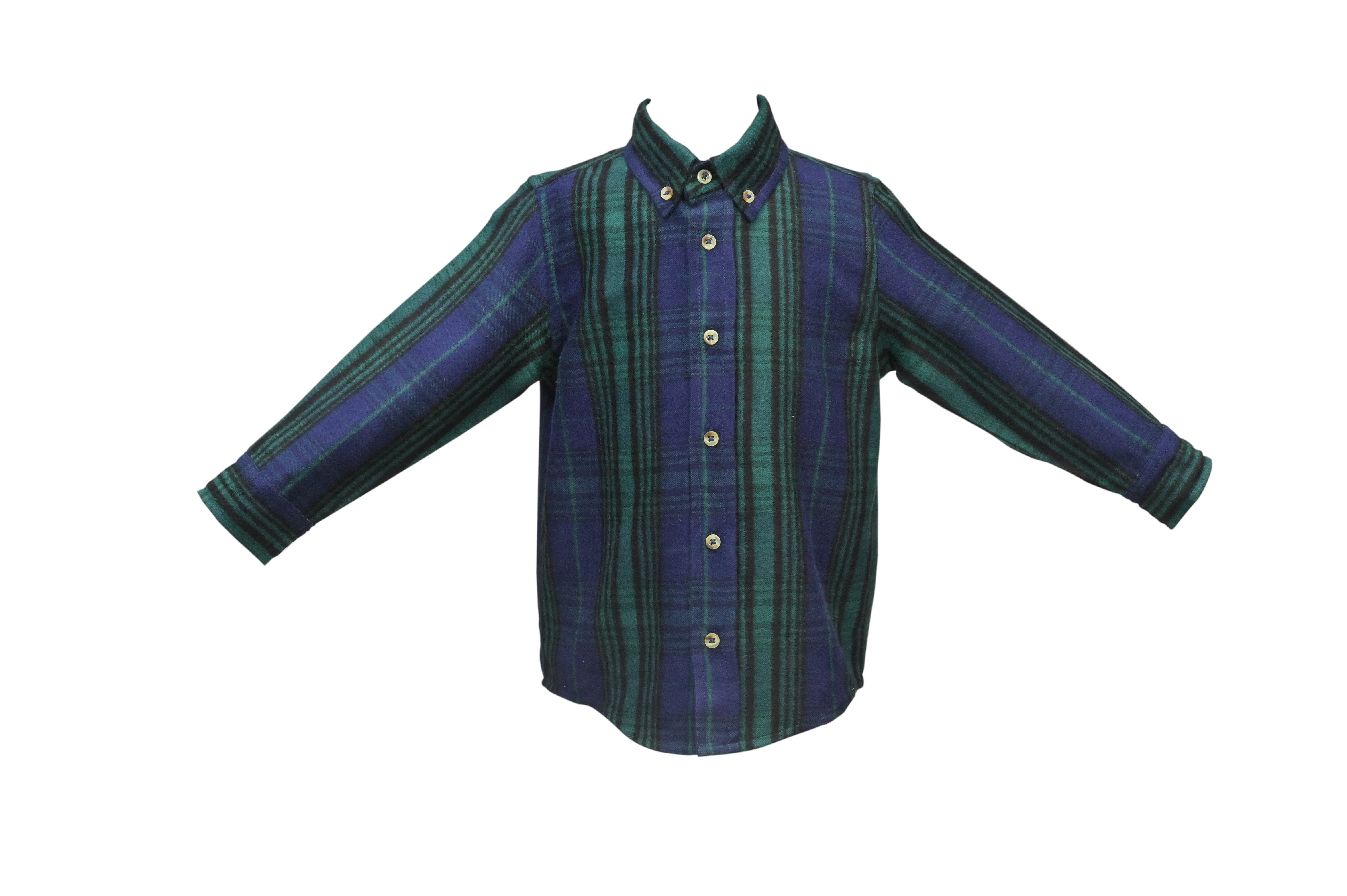 Girls Flannel Plaid Dress
