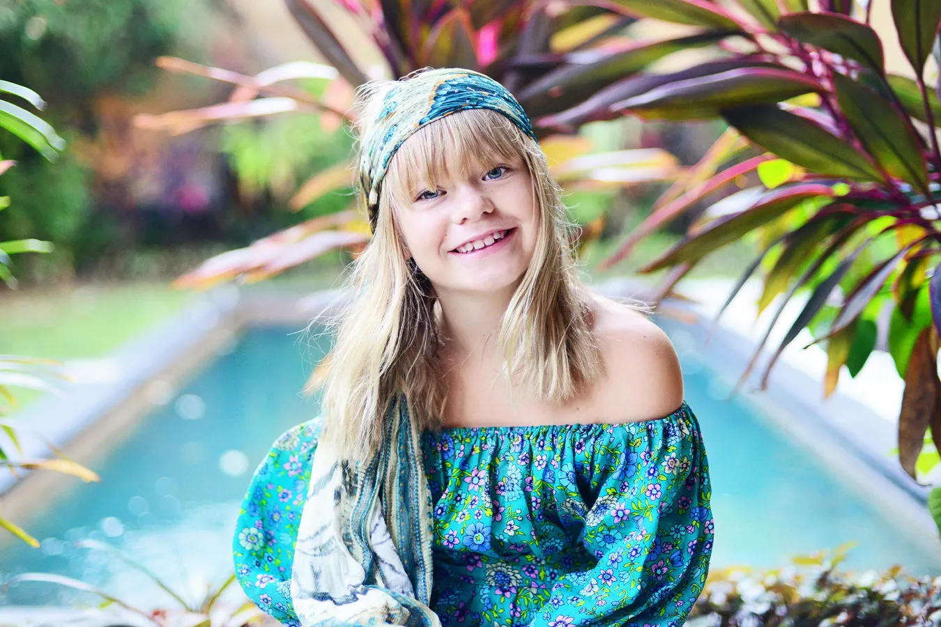 Hera Dress Linen Emerald Dahlia (Older Girls)