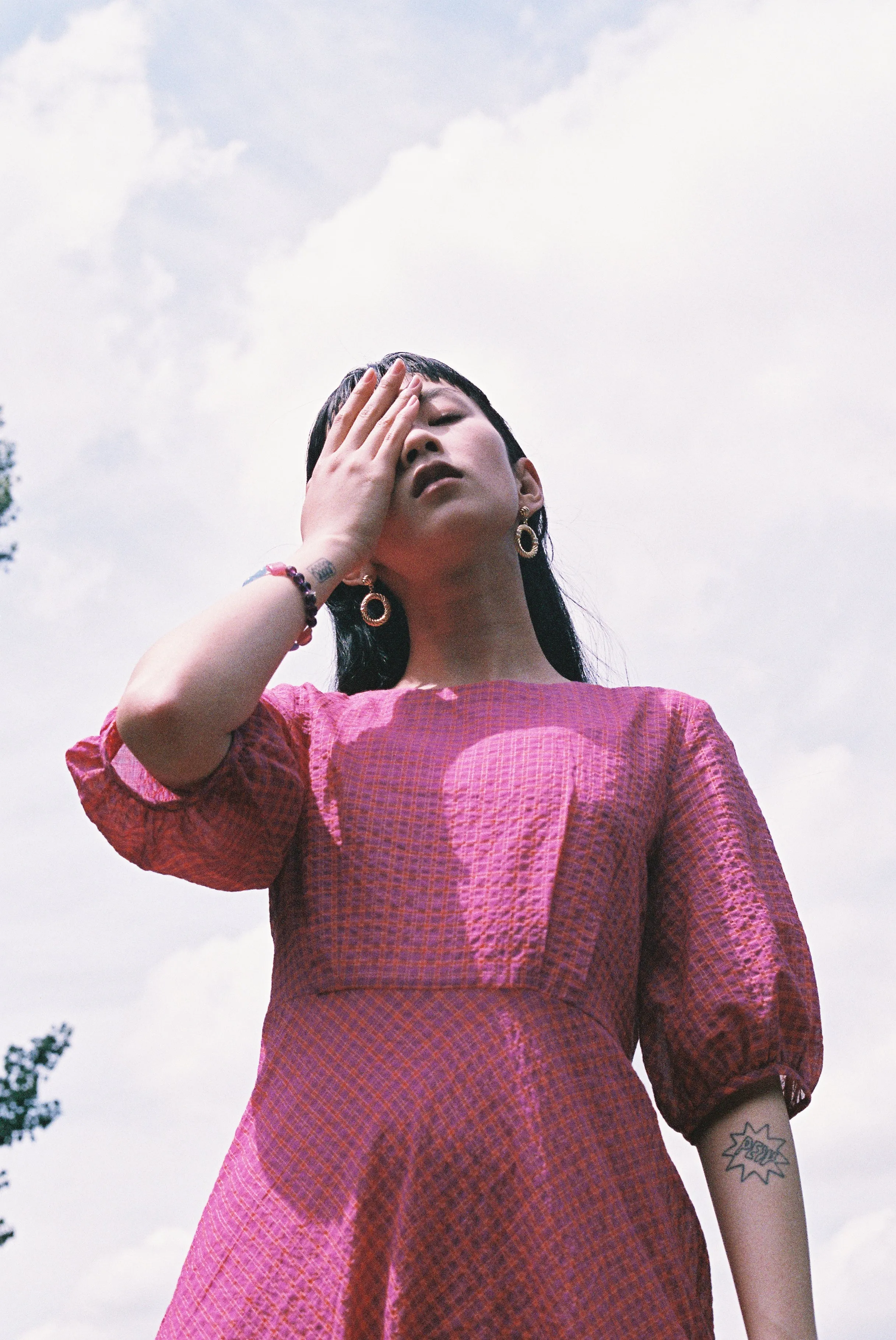 Katherine Dress - Magenta Check