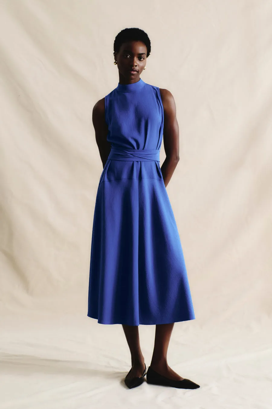 Martina Dress - Eco Heavy Soft Wave :: Royal Blue