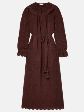Persephone Belted Broderie Anglaise Maxi Dress
