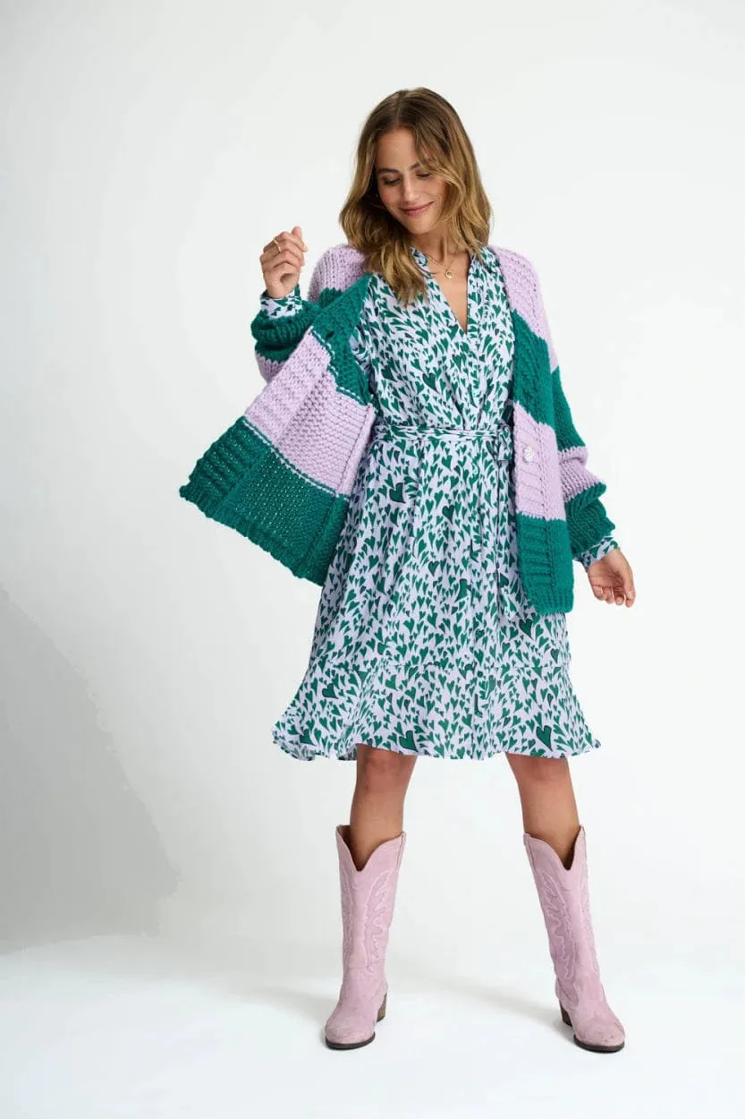 POM Amsterdam Heart to Heart Dress in Lilac - Final Sale