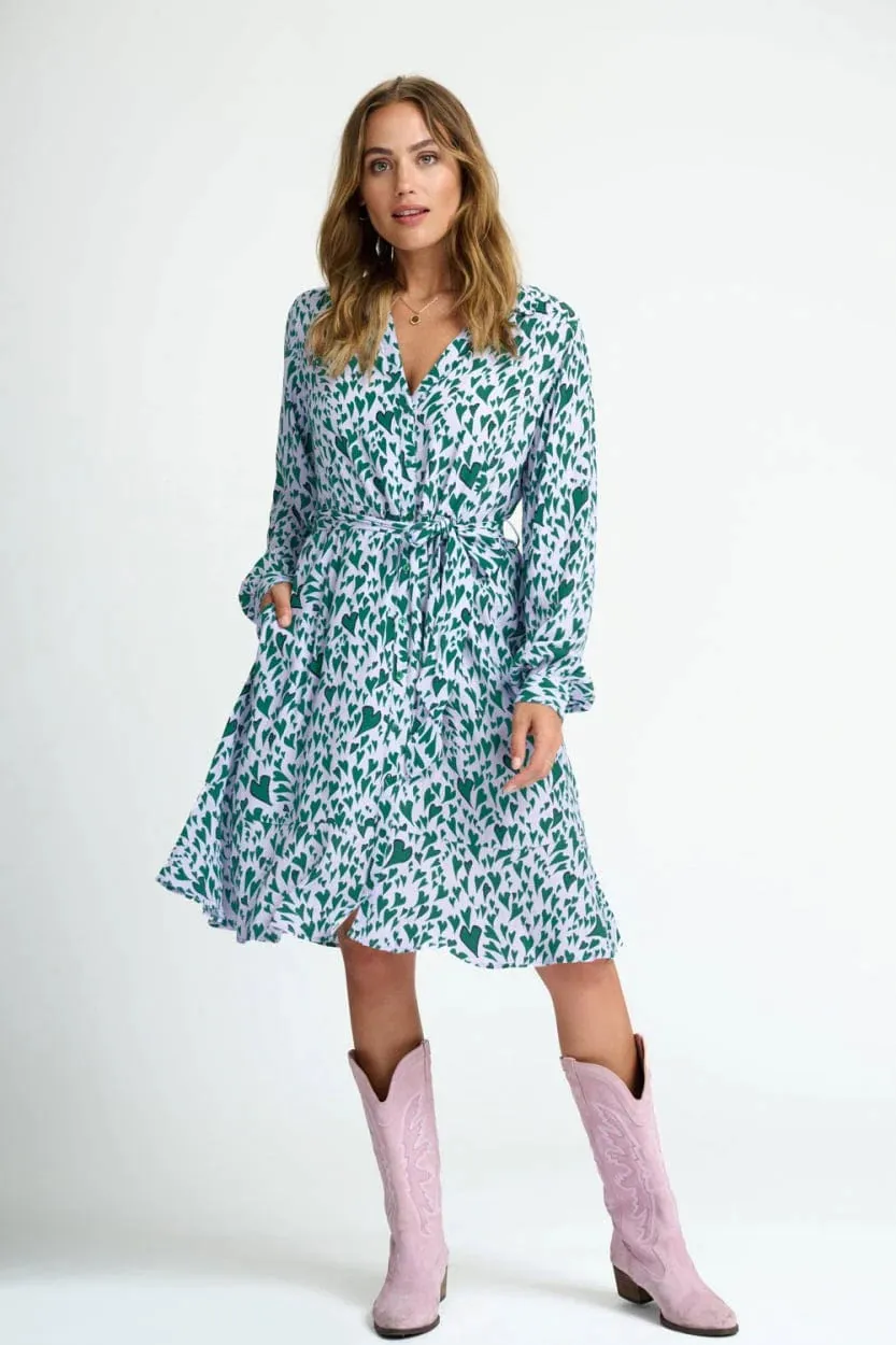 POM Amsterdam Heart to Heart Dress in Lilac - Final Sale