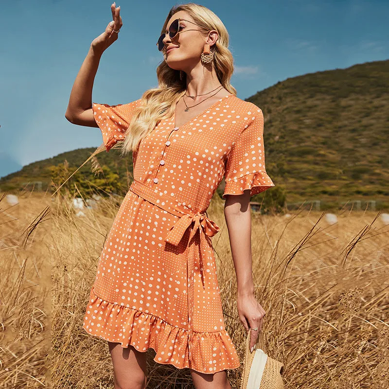 Soft Button Front Dress