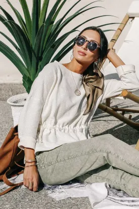 Textured Cinch Waist Top