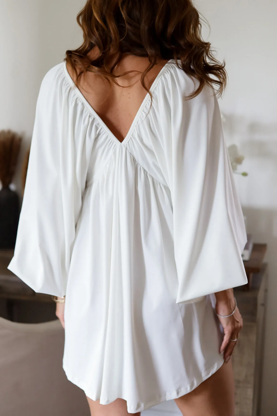 The Eli Mini Dress- Ivory