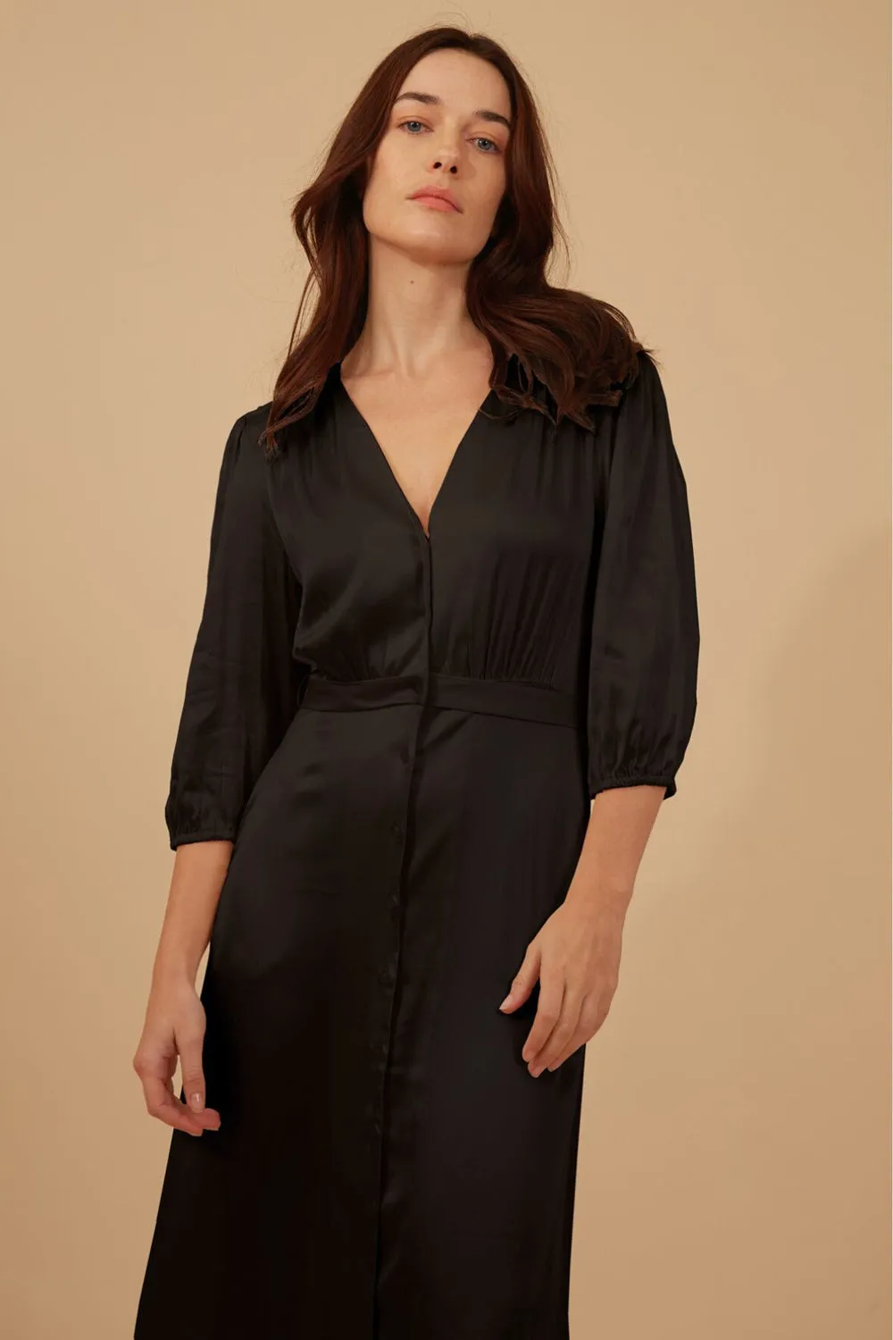 Traffic People Silkwood Blanche Dress in Black