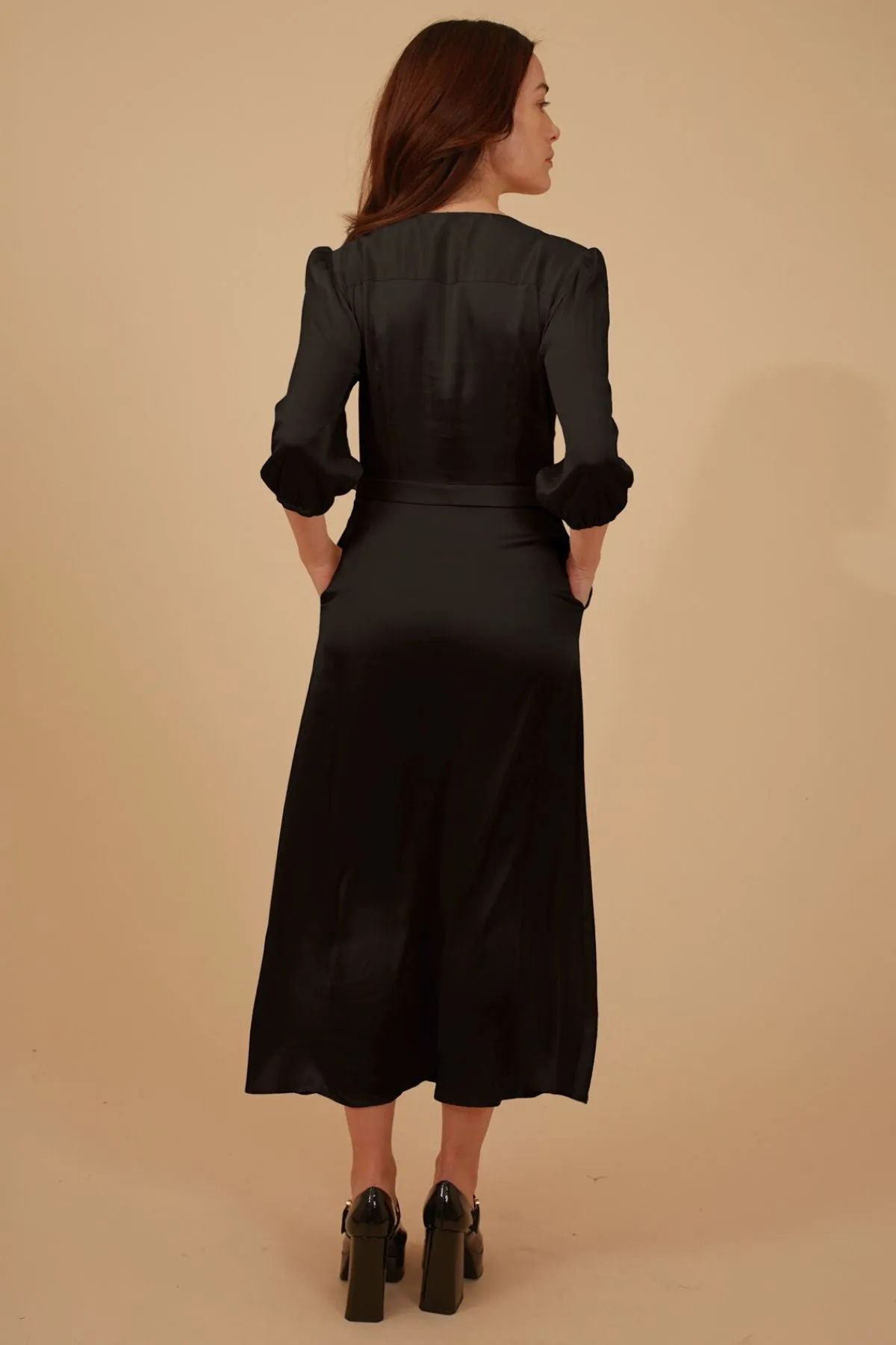 Traffic People Silkwood Blanche Dress in Black