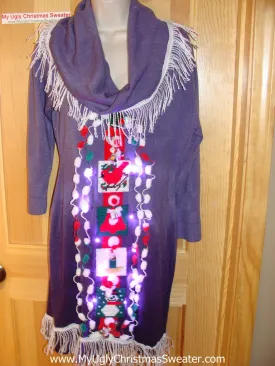 Ugly Christmas Sweater Party Tacky Dress with Lights (d29)