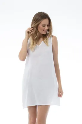 V-neck White Dress - Steph Dress
