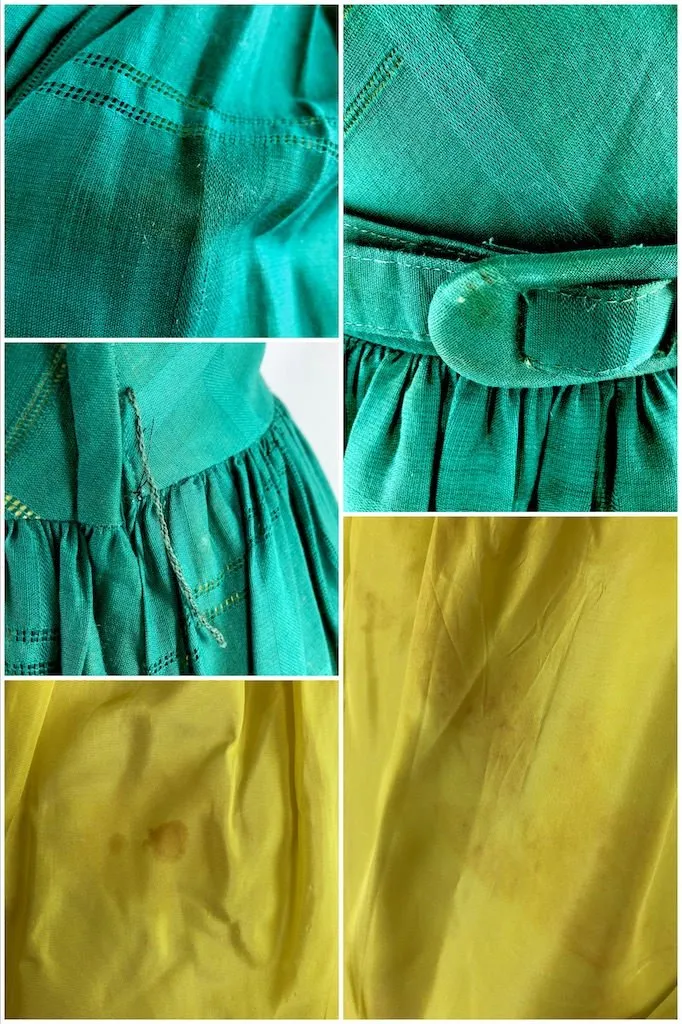 Vintage Forest Green Day Dress