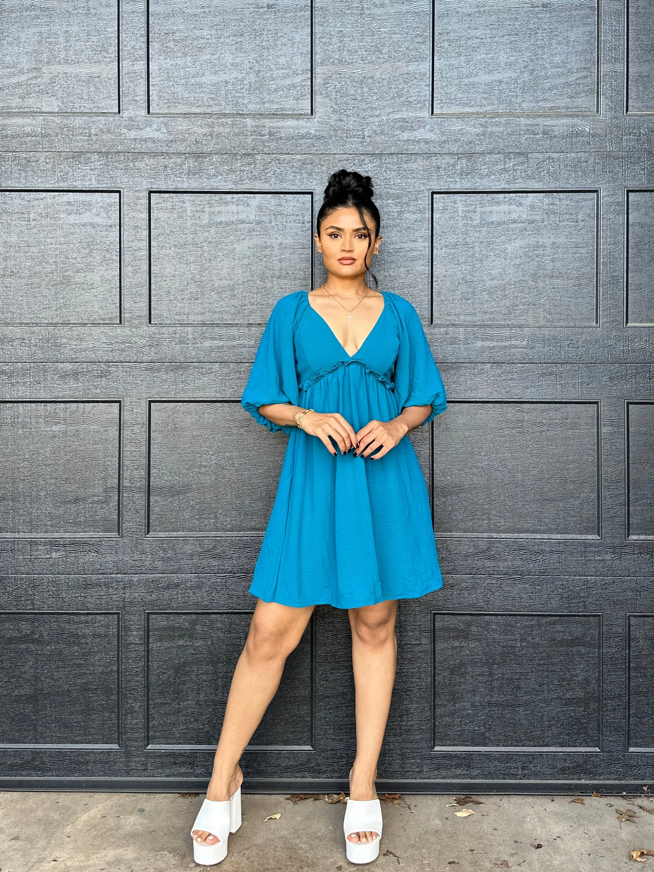 Whole Again Dress Teal