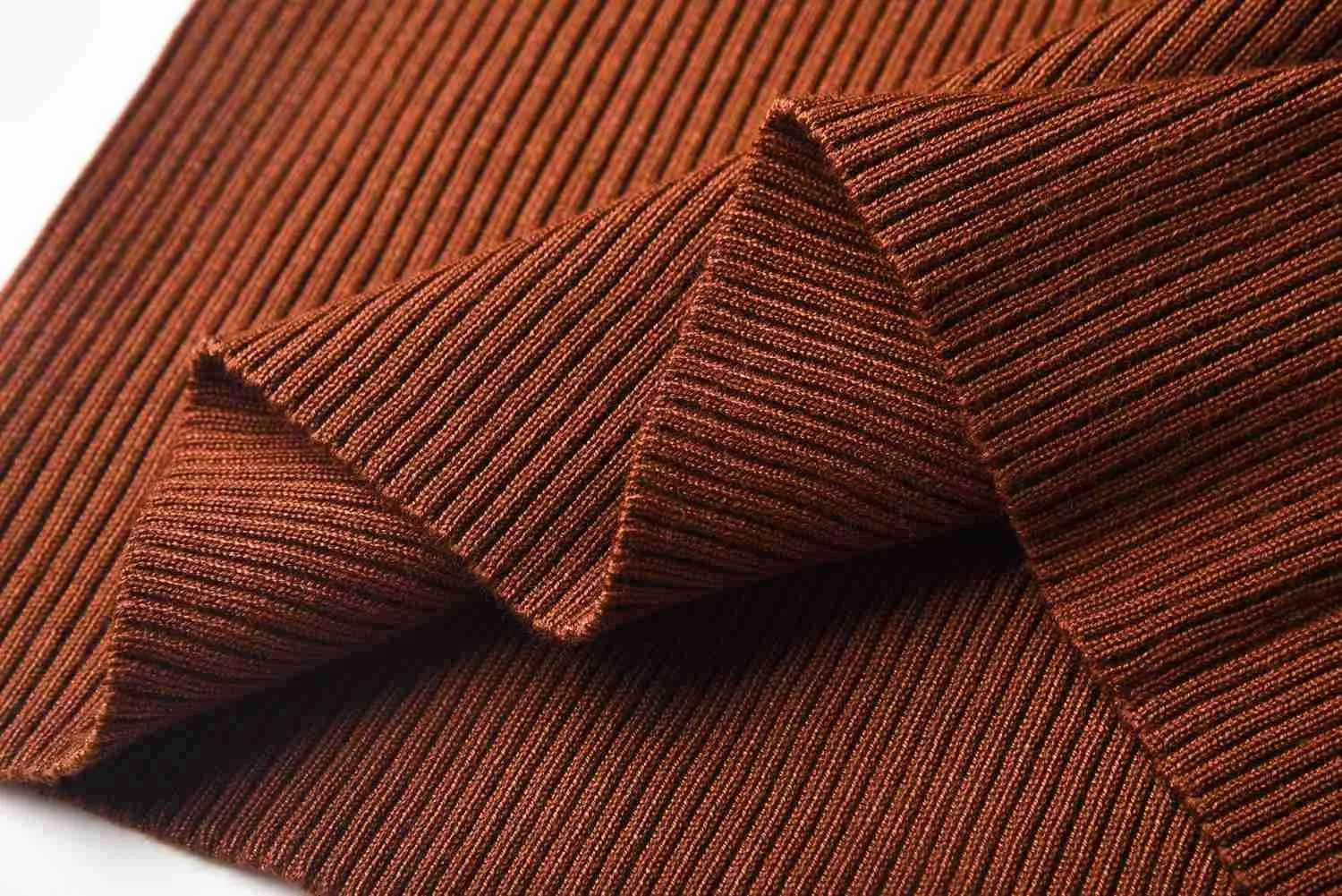 Womens Sweater Dresses Ribbed Puff Sleeve Midi Dress Winter Mock Neck