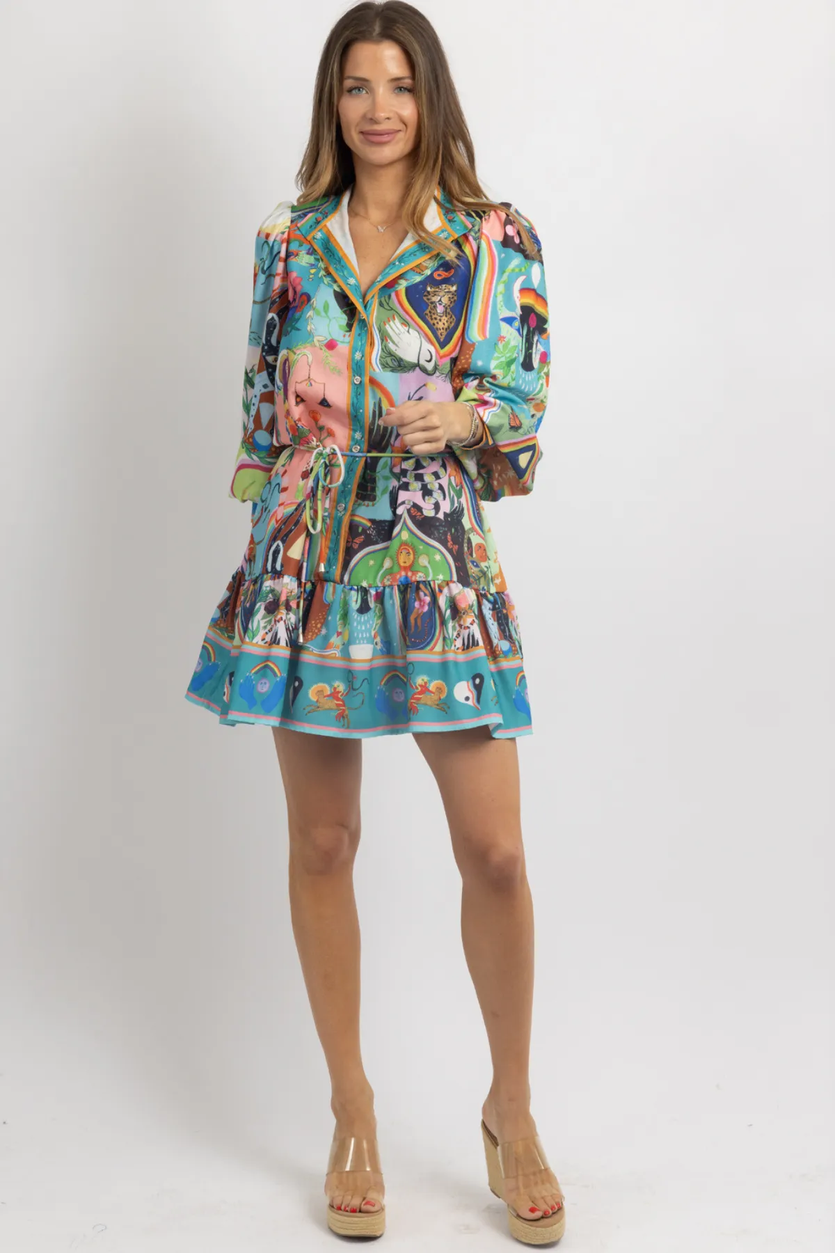 ZIGGY MULTIPRINT MINI DRESS